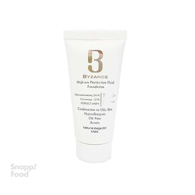 کرم ضد آفتاب بیزانس (Byzance) مناسب پوست خشک شماره 20 رنگ بژ طبیعی با SPF 50 حجم 30 میلی لیتر