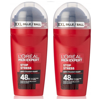 مام رول ضد تعریق مردانه اورال (Loreal) سری Men Expert مدل Stress Resist حجم 50 میلی لیتر بسته 2 عددی