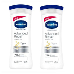 لوسیون بدن ترمیم کننده قوی وازلین (Vaseline) مناسب پوست حساس حجم 400 میلی لیتر بسته 2 عددی