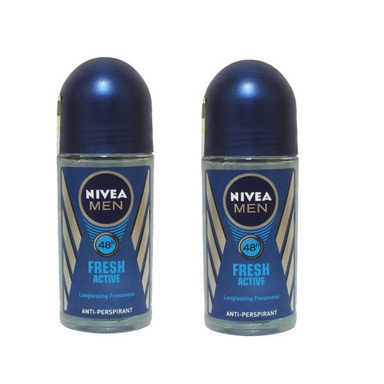 مام رول ضد تعریق مردانه نیوآ (Nivea) مدل Fresh Active حجم 50 میلی لیتر بسته 2 عددی