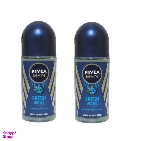 مام رول ضد تعریق مردانه نیوآ (Nivea) مدل Fresh Active حجم 50 میلی لیتر بسته 2 عددی
