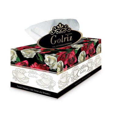 دستمال کاغذی 100 برگ گلریز (Golriz) مدل بوستان