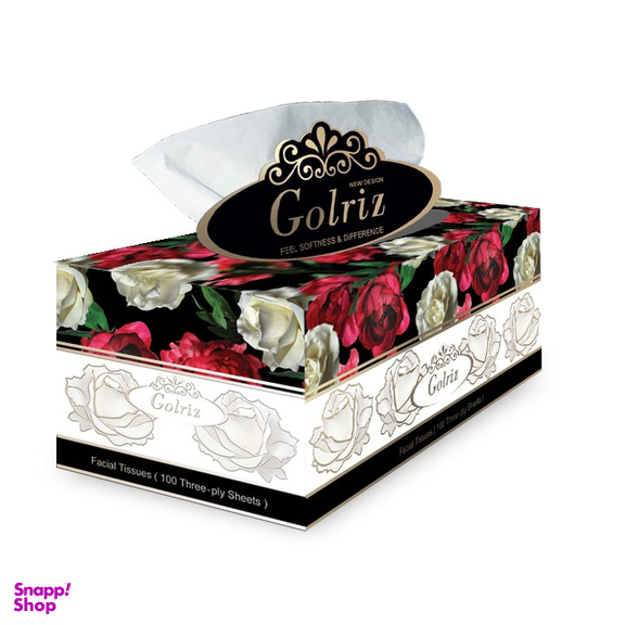 دستمال کاغذی 100 برگ گلریز (Golriz) مدل بوستان
