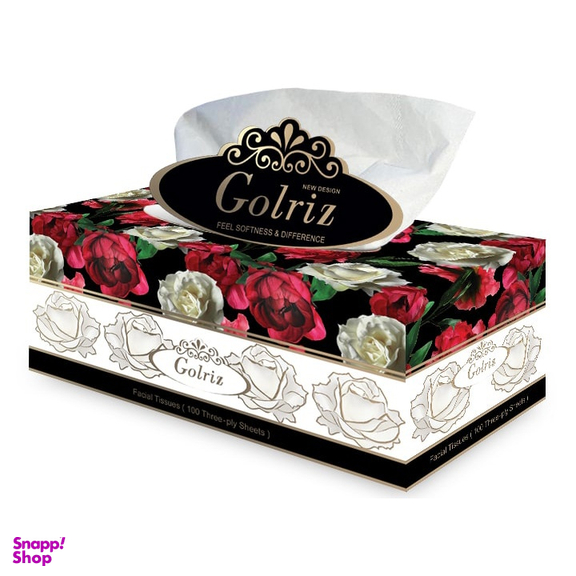 دستمال کاغذی 100 برگ گلریز (Golriz) مدل بوستان
