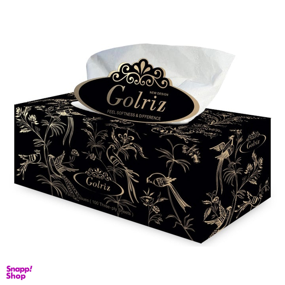 دستمال کاغذی 100 برگ گلریز (Golriz) مدل گلستان