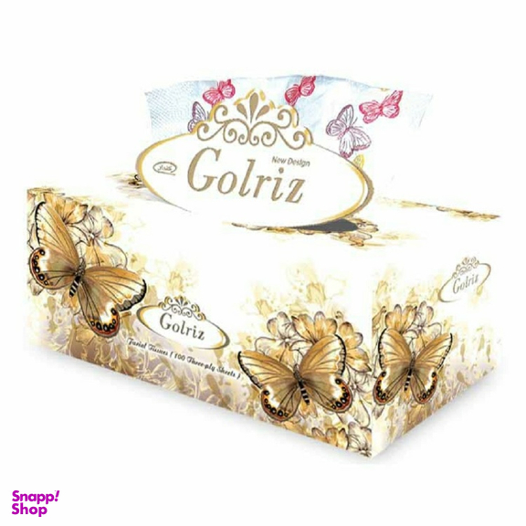 دستمال کاغذی 100 برگ گلریز (Golriz) مدل آذین