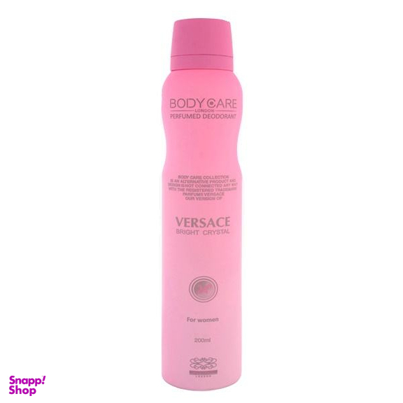 اسپری خوشبو کننده بدن زنانه بادی کر (Body Care) مدل Versace Bright Crystal حجم 200 میلی لیتر