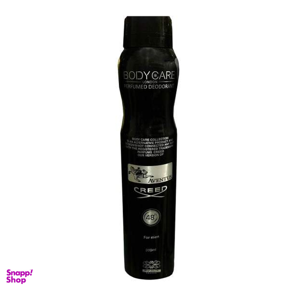 اسپری خوشبو کننده بدن مردانه بادی کر (Body Care) مدل Aventus حجم 200 میلی لیتر