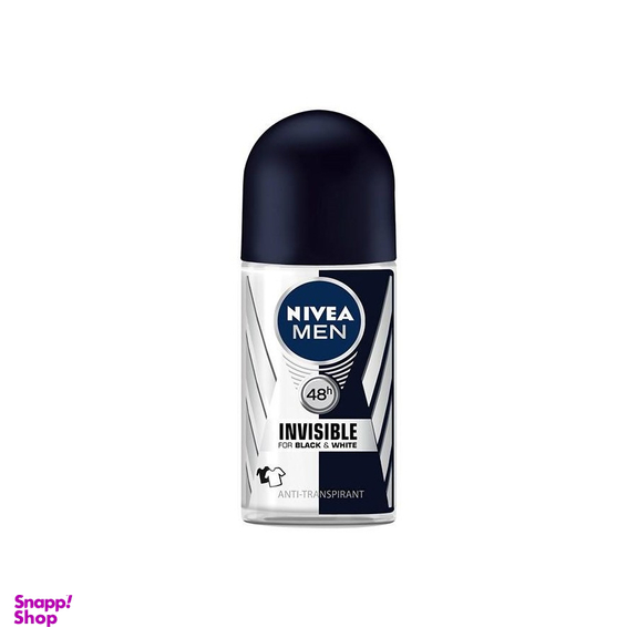 رول ضد تعریق مردانه نیوآ (Nivea) مدل Invisible Black & White حجم 50 میلی لیتر