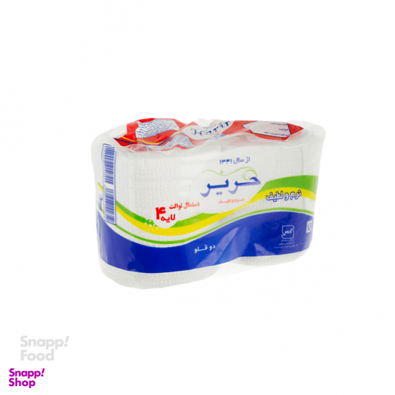دستمال توالت دو قلو حریر (Harir) مدل 4 لایه