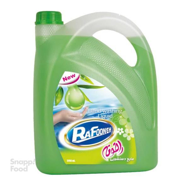 مایع دستشویی رافونه (Rafooneh) دارای رایحه پرتقال رنگ نارنجی وزن 3750 گرم