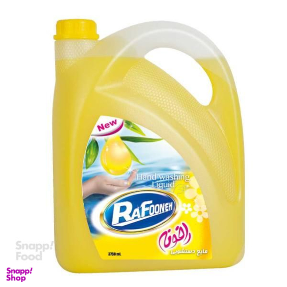 مایع دستشویی رافونه (Rafooneh) دارای رایحه طالبی رنگ سبز وزن 3750 گرم