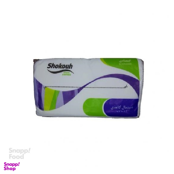دستمال کاغذی شکوه (Shokouh) مدل دولایه 100 برگ