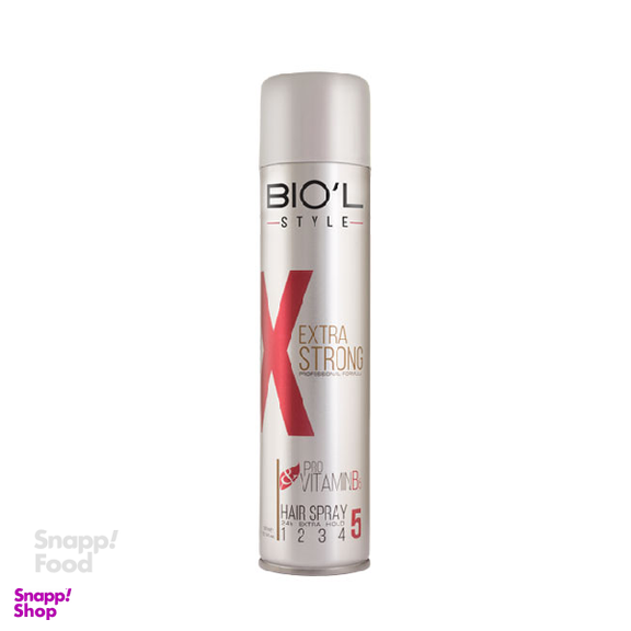 اسپری موی سر بیول (Biol) مدل Extra Strong حجم 400 میلی لیتر