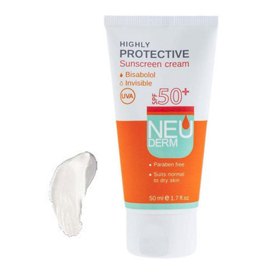 کرم ضد آفتاب نیودرم (Neuderm) با SPF50 حجم 50 میلی‌ لیتر