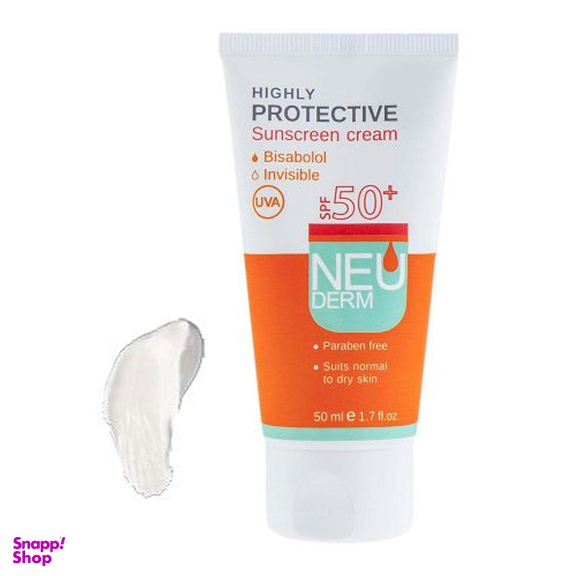 کرم ضد آفتاب نیودرم (Neuderm) با SPF50 حجم 50 میلی‌ لیتر