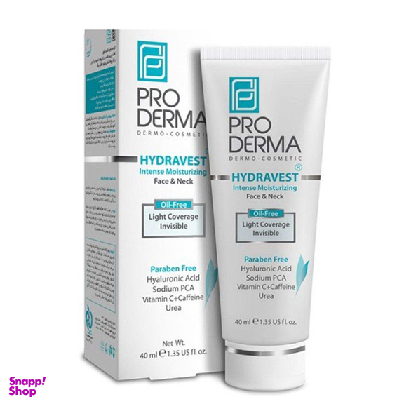 کرم مرطوب کننده پرودرما (Pro Derma) مدل Face&Neck مناسب پوست چرب حجم 40 میلی لیتر