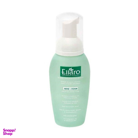 فوم شستشوی صورت الارو (Ellaro) مدل Fresh Balancing Acne Foam حجم 150 میلی ‎لیتر