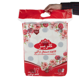 دستمال توالت گلریز (Golriz) بسته 12 عددی