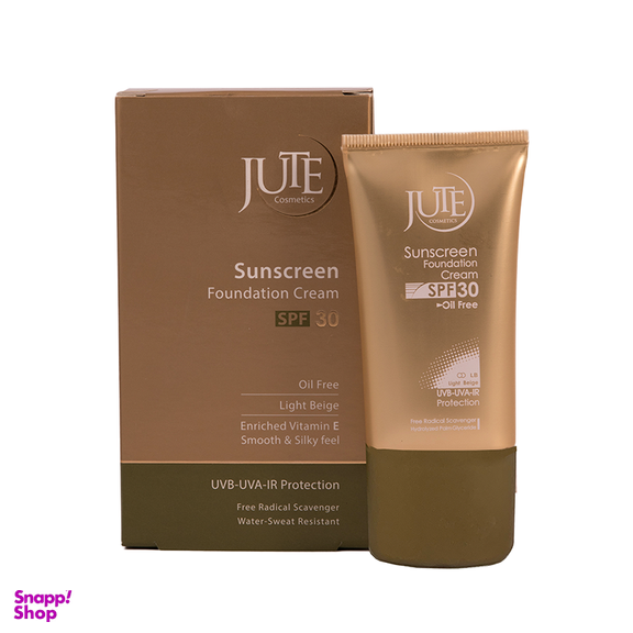 کرم ضد آفتاب رنگی ژوت (Jute) با SPF30 مناسب برای پوست چرب و مختلط رنگ بژ روشن حجم 40 میلی لیتر