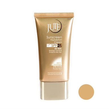 کرم ضد آفتاب رنگی ژوت (Jute) با SPF25 مناسب برای انواع پوست رنگ بژ روشن حجم 40 میلی لیتر