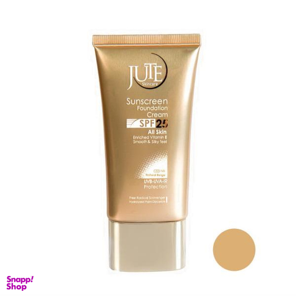 کرم ضد آفتاب رنگی ژوت (Jute) با SPF25 مناسب برای انواع پوست رنگ بژ روشن حجم 40 میلی لیتر