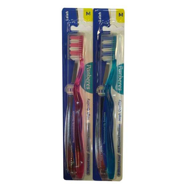 مسواک پنبه ریز (Panberes) مدل Laleh با برس متوسط مجموعه 2 عددی