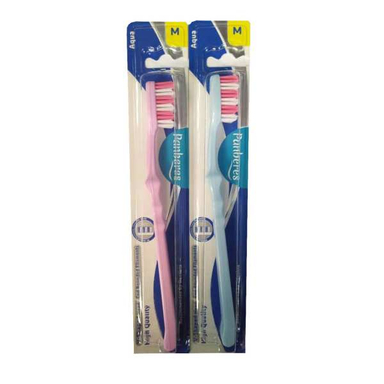 مسواک پنبه ریز (Panberes) مدل Aaqua با برس متوسط مجموعه 2 عددی