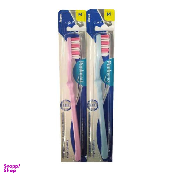 مسواک پنبه ریز (Panberes) مدل Aaqua با برس متوسط مجموعه 2 عددی