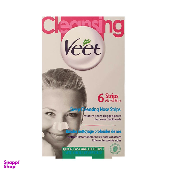 چسب‌ پاک کننده بینی ویت (Veet) مدل 01 بسته 6 عددی