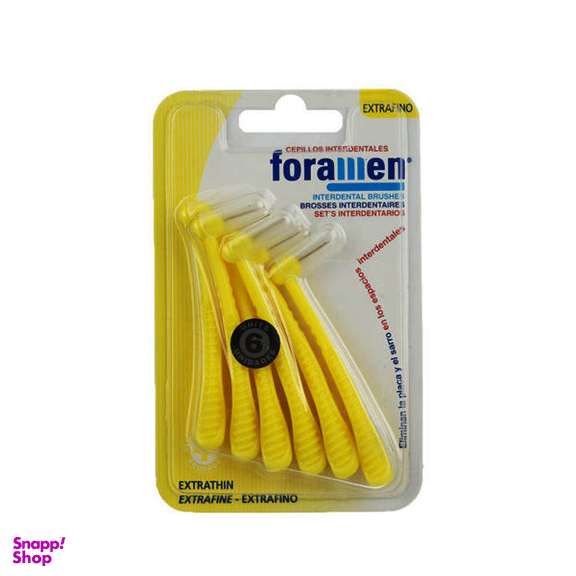 مسواک بین دندانی فورامن (Foramen) مدل 431 با برس نرم بسته 6 عددی