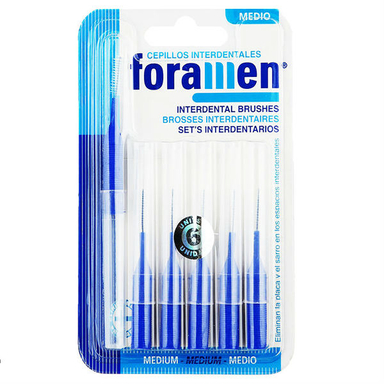 مسواک بین دندانی فورامن (Foramen) مدل 447 با برس متوسط بسته 6 عددی