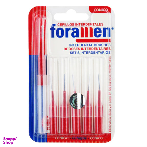 مسواک بین دندانی فورامن (Foramen) مدل 448 با برس متوسط بسته 6 عددی