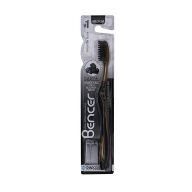 مسواک بنسر (Bencer) مدل Golden Charcoal با برس متوسط