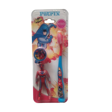 مسواک کودک پاتریکس (Patrix) مدل Batman با برس نرم به همراه اسباب بازی بتمن