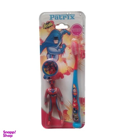 مسواک کودک پاتریکس (Patrix) مدل Batman با برس نرم به همراه اسباب بازی بتمن