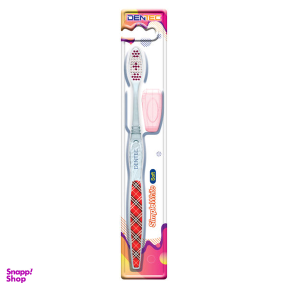 مسواک دن تک (Dentec) مدل Simple White با برس نرم