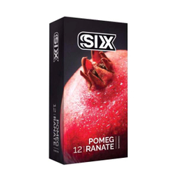 کاندوم سیکس (Six) مدل Pomegranate بسته 12 عددی