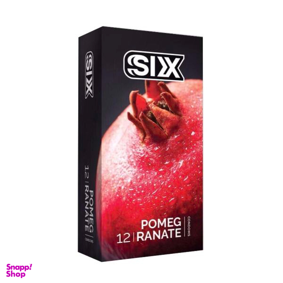 کاندوم سیکس (Six) مدل Pomegranate بسته 12 عددی