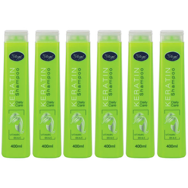 شامپو مو انجل کرفت (Angel Craft) مدل Keratin حجم 400 میلی لیتر بسته 6 عددی