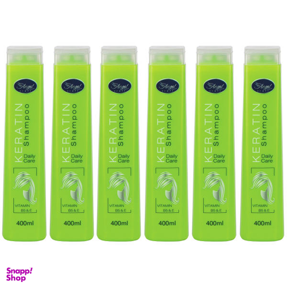 شامپو مو انجل کرفت (Angel Craft) مدل Keratin حجم 400 میلی لیتر بسته 6 عددی