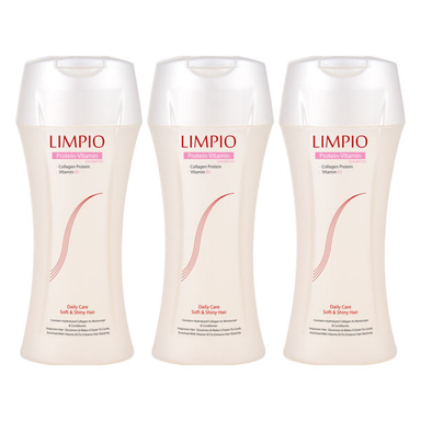 شامپو مو لیمپیو (Limpio) مدل Protein-Vitamin حجم 400 میلی لیتر بسته 3 عددی