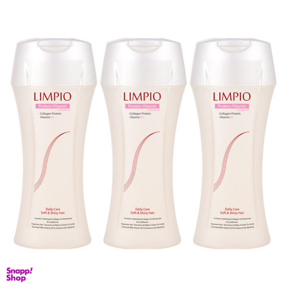 شامپو مو لیمپیو (Limpio) مدل Protein-Vitamin حجم 400 میلی لیتر بسته 3 عددی