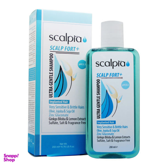 شامپو مو اسکالپیا مدل +Scalp Fort حجم 200 میلی لیتر