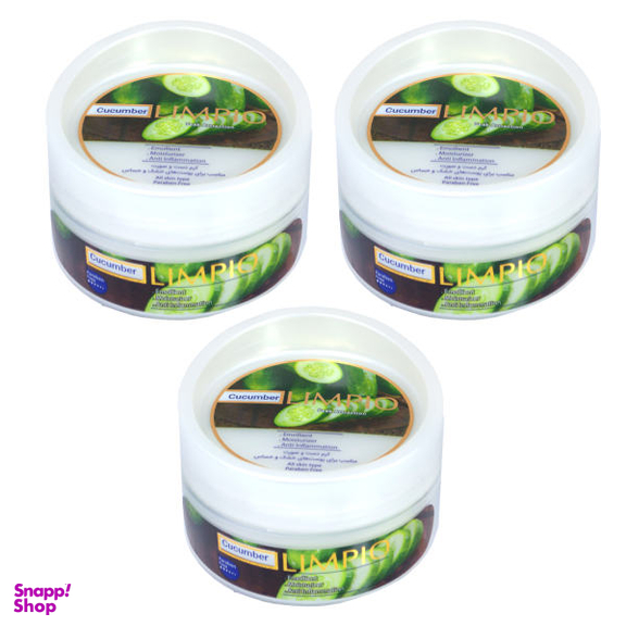 کرم مرطوب کننده لیمپیو مدل Cucumber حجم 200 میلی لیتر مجموعه 3 عددی