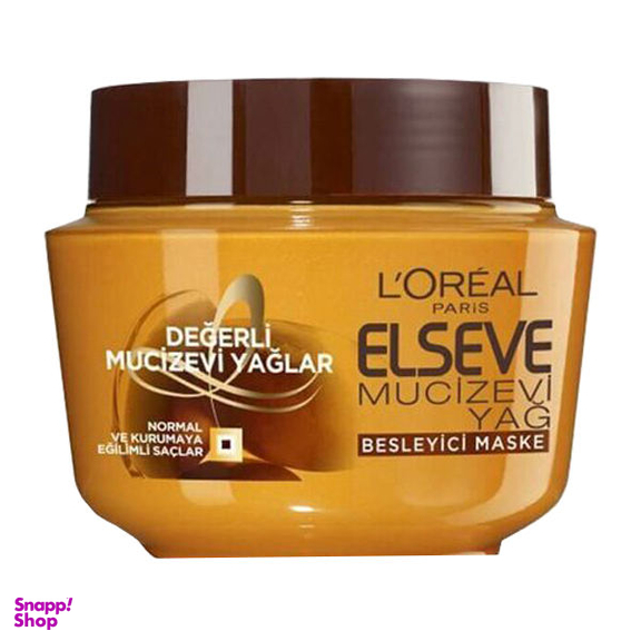 ماسک مو لورآل (L'Oreal) سری Elseve مدل Mucizevi Yag حجم 300 میلی لیتر