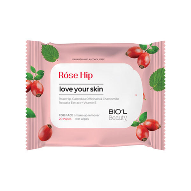 دستمال مرطوب بیول (Biol) مدل Rose Hip بسته 20 عددی