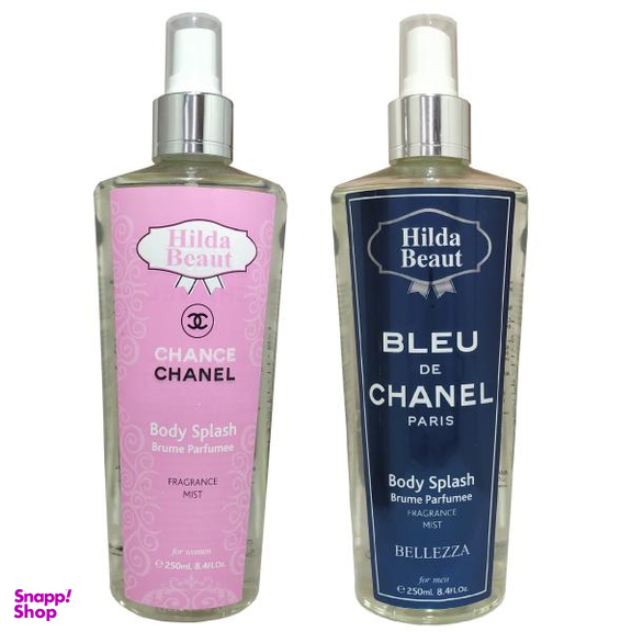 بادی اسپلش هیلدا بیوت (Hilda Beaut) مدل BLUE CHANEL & CHANCE CHANEL حجم 250 میلی لیتر مجموعه 2 عددی