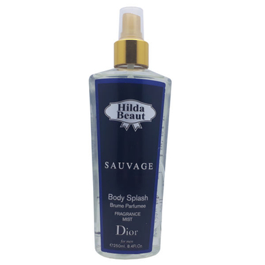 بادی اسپلش مردانه هیلدا بیوت (Hilda Beaut) مدل SAUVAGE حجم 250 میلی لیتر