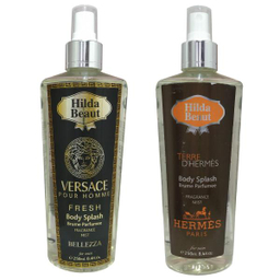 بادی اسپلش مردانه هیلدا بیوت (Hilda Beaut) مدل VERSACE & TERRE D'HERMES حجم 250 میلی لیتر مجموعه 2 عددی